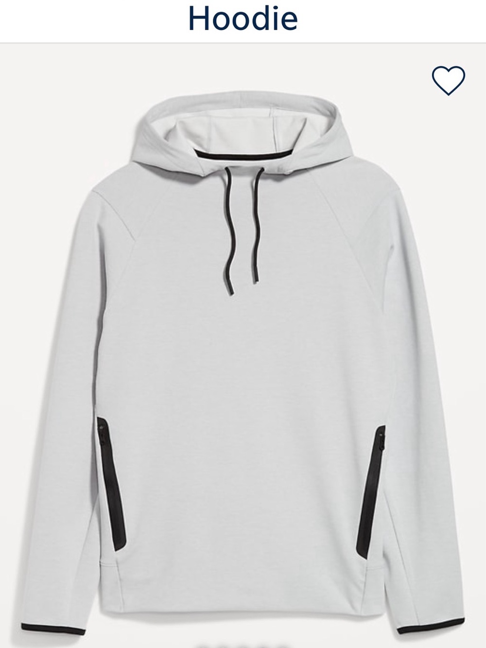 Old Navy Dynamic Fleece 4.0 Hoodie, men’s light gray, XL Tall, NWT